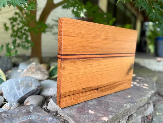 Oak Cutting Board with Pinstripes