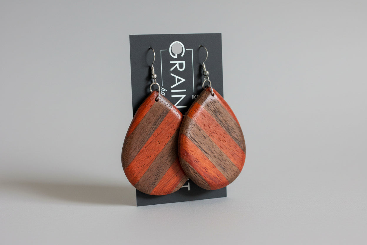 Handcrafted wooden earrings
high quality
Lightweight