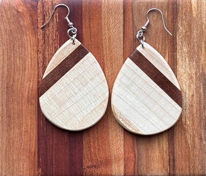 Maple stripe Teardrop Earring