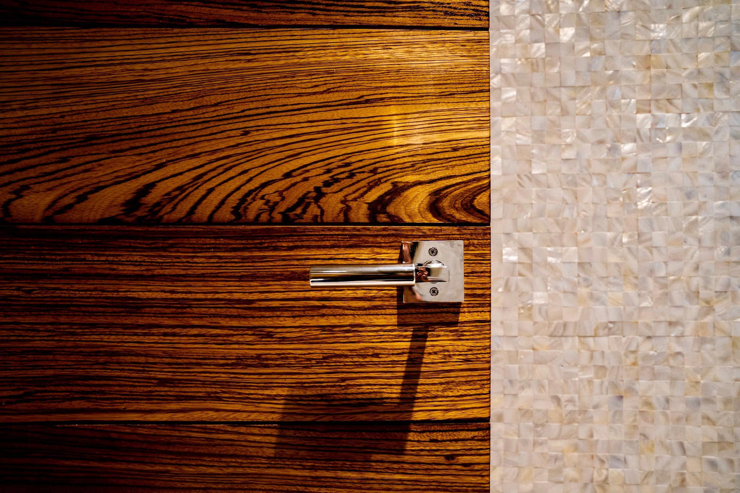 Zebra Wood Door