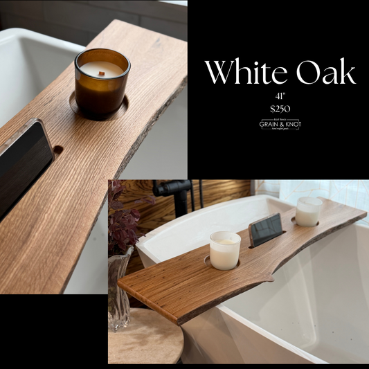 White Oak Bath Board