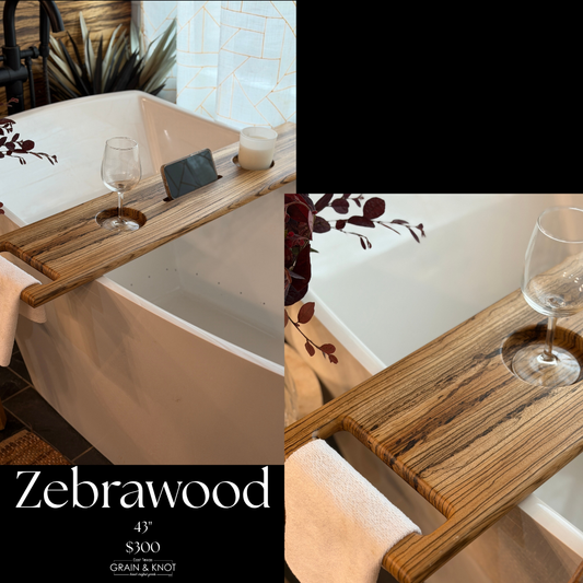 Zebrawood Bath Board