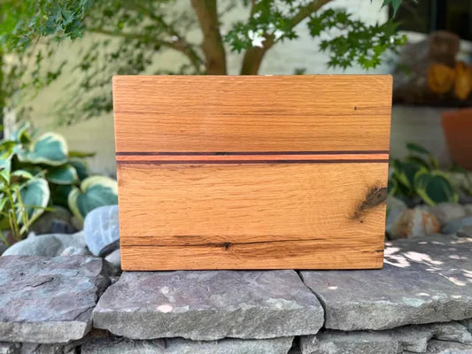 Oak Cutting Board with Pinstripes
