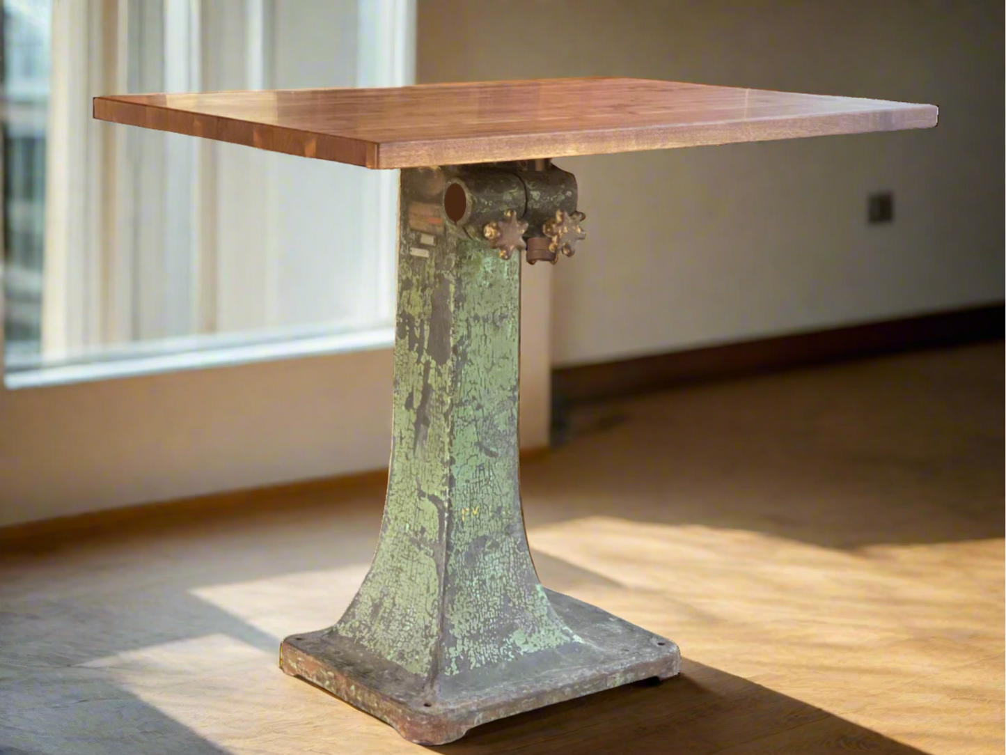 Vintage Pedestal Grinder Stand Pub Table
