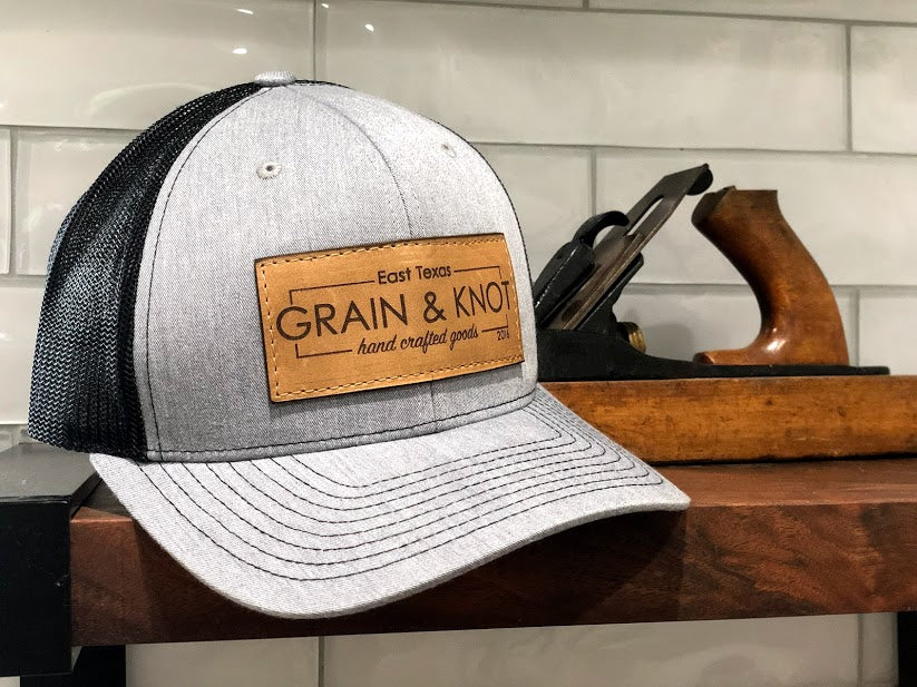 Grey Hat with Black Mesh